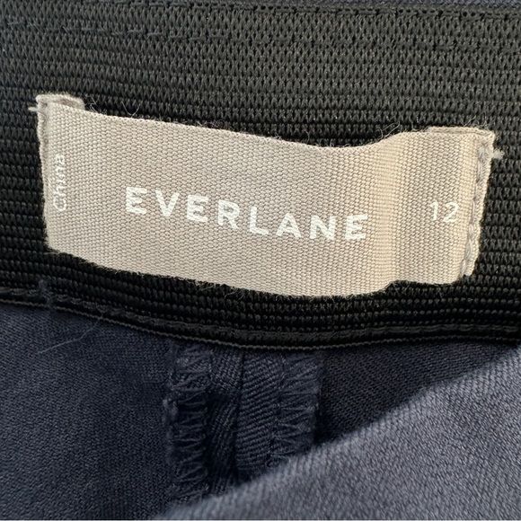 Everlane Navy The Side-Zip Stretch Cotton Pants, Size 12 - Picture 7 of 8